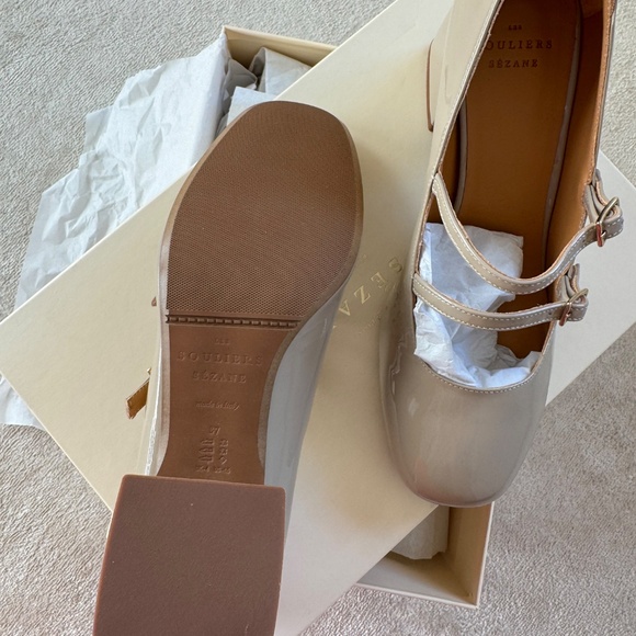 Sezane Soline Mary Janes Light Beige Varnish - Size 6,5 - Picture 5 of 5
